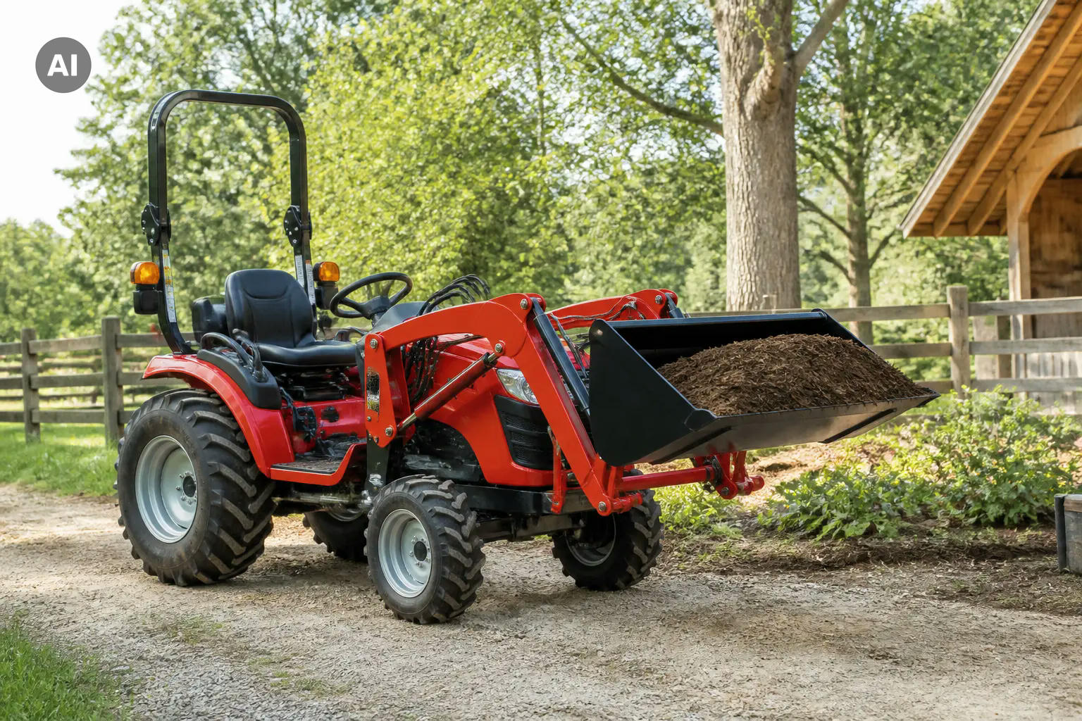 Kompakte traktorer til hjælpsomme opgaver